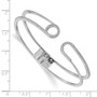 14k White Gold Diamond Safety Pin Spring Bracelet