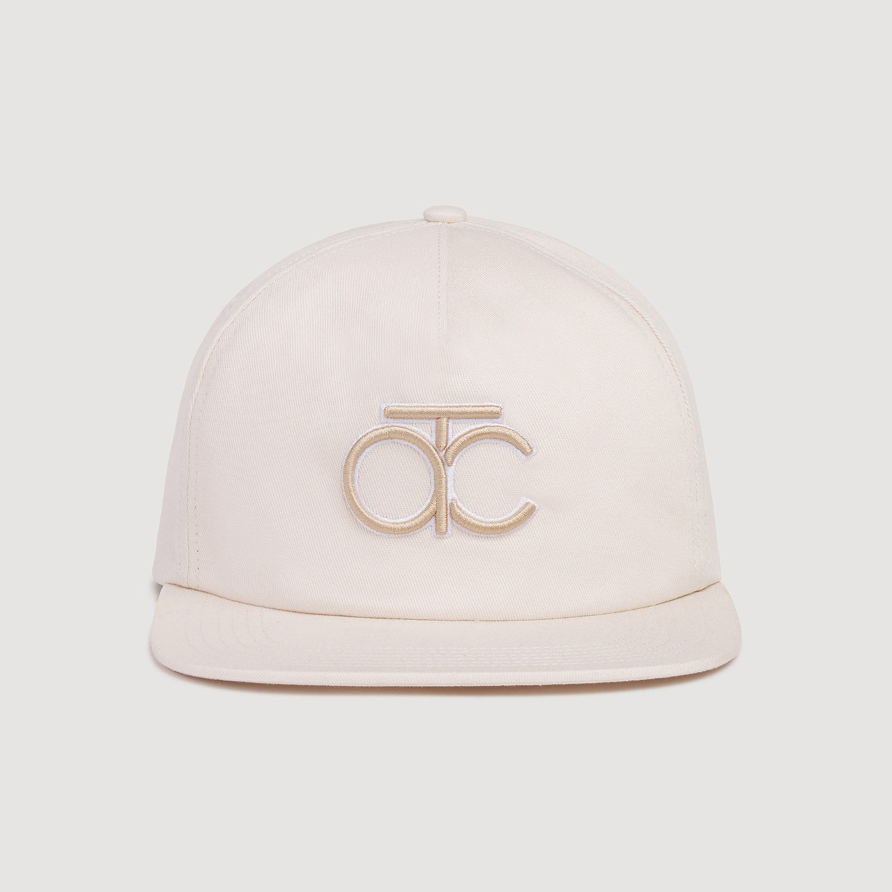 Cream with Tan Unstructured Cap embroidered with motif Actuate