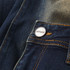 Actuate Luxury Designer Dark Blue Park Denim Jeans Black - Button