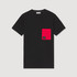 Actuate Luxury Designer Black Turbine Pocket T-Shirt - Front