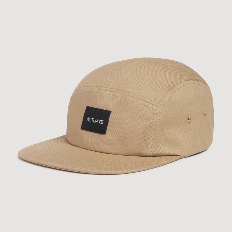 Tan Ocean 5-Panel Cap with Actuate 