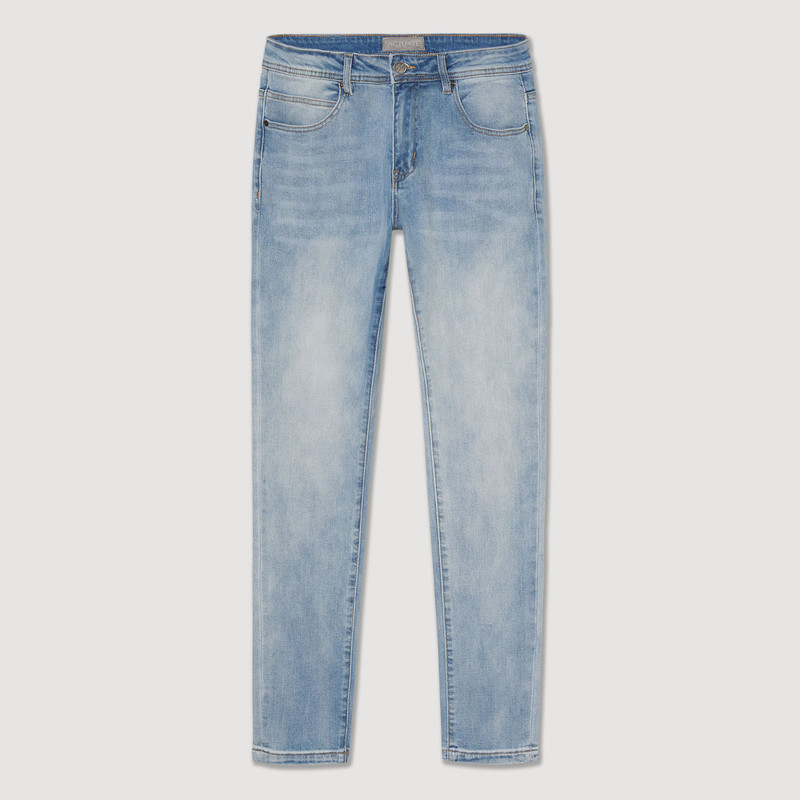 Actuate Luxury Designer Medium Blue Park Denim Jeans - Front