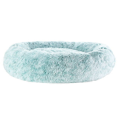 Plush Calming Dog Cat Round Pet Bed teal