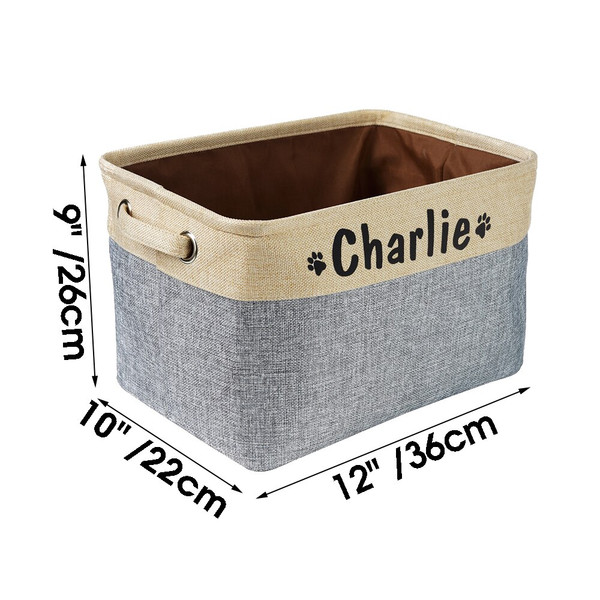 dog toy storage box with measurements, 36cm x 22cm x 26cm