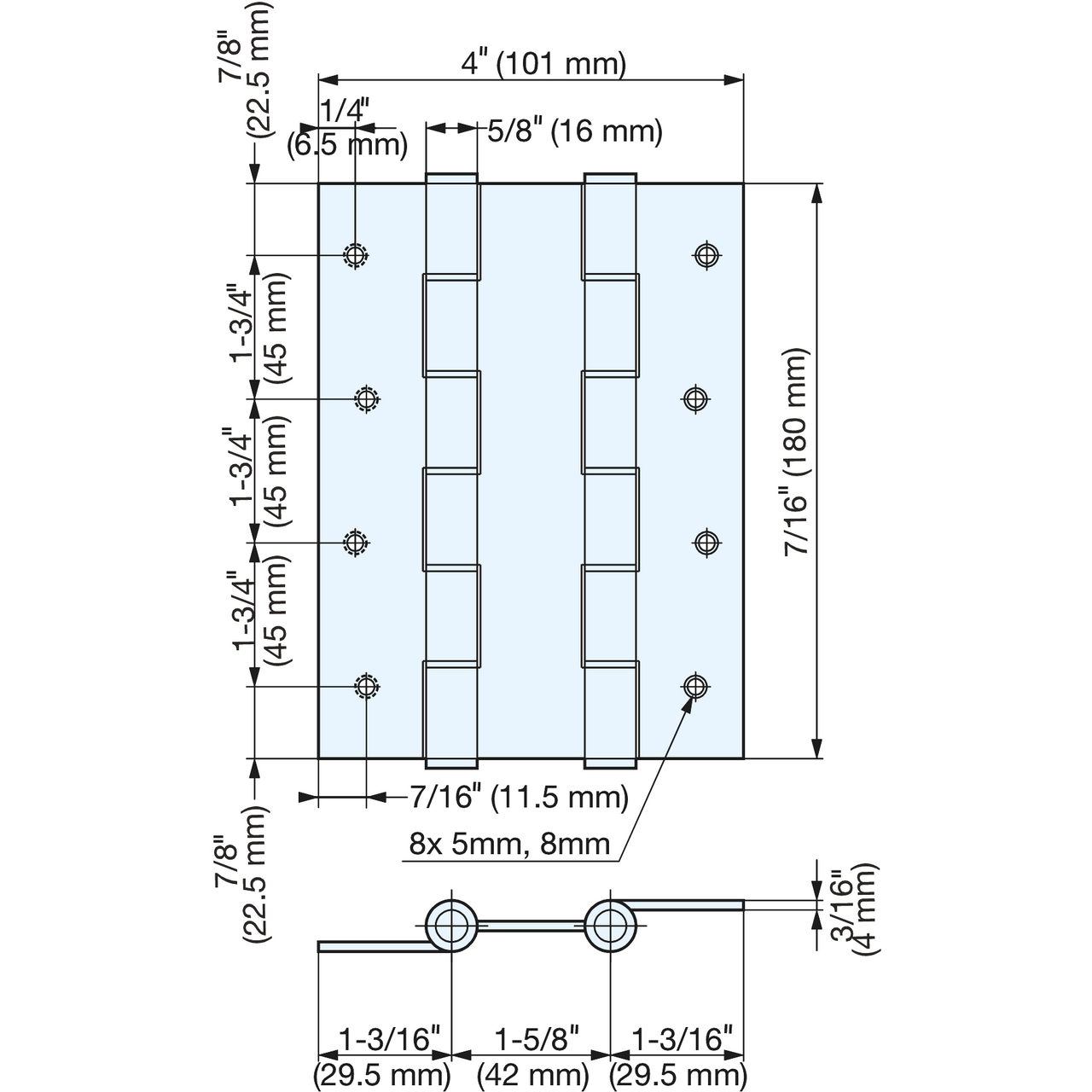 Spring Hinge Dimensions Spring Hinge - JDA-180-30A - Sugatsune America