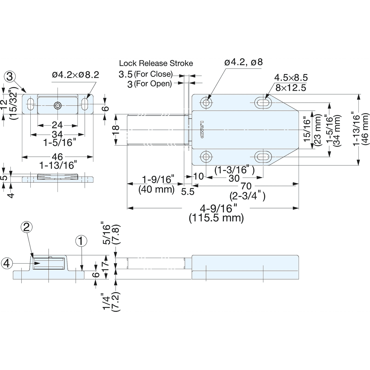 CPSIA-Compliant Push Latch | Sugatsune America | Ready To Ship