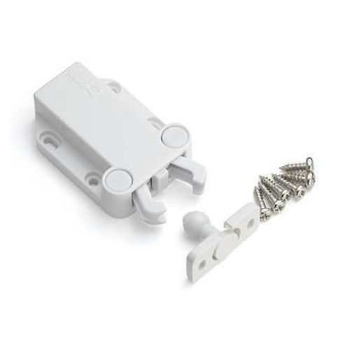 Non-Magnetic Touch Latch (with Floating Strike) For Retail  - MC-37/WHT-1-RT