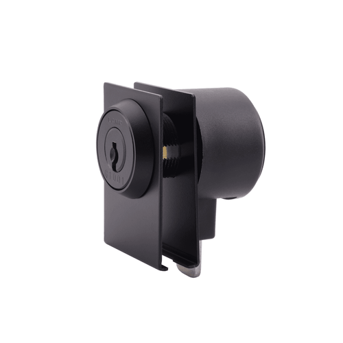 Square Plate, Cylinder Glass Door Lock Keyed Alike  - 1310GL-SQ-BL-G1001