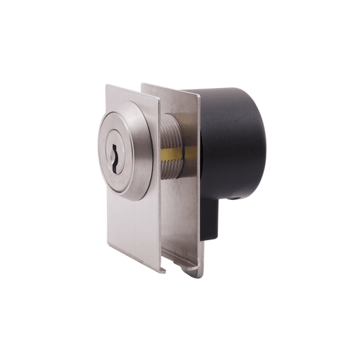 Square Plate, Cylinder Glass Door Lock Keyed Alike  - 1310GL-SQ-SN-G1001