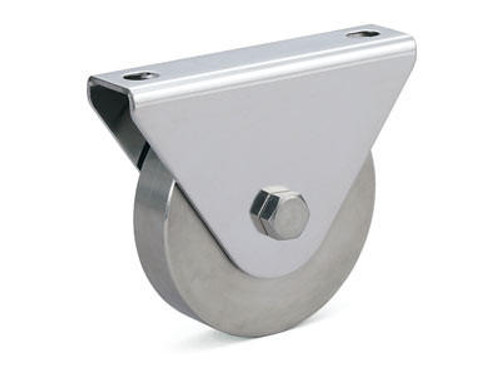 HEAVY DUTY STAINLESS STEEL ROLLER WITH BRACKET (FLAT-SHAPE) - JS375-150F