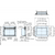 MULTI-PURPOSE LID (W/DAMPER - BACK MOUNT TYPE) - AZ-GD231-HL-CN - 1