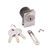 Square Plate, Cylinder Glass Door Lock Keyed Alike  - 1310GL-SQ-SN-G1001 - 3