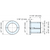 SPLIT CABLE GROMMET (NICKEL) - CHC-S26DN-CN - 1