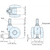 PARTS SEPARABLE CASTER (W/GLIDE) - CABF-50/BLK-CN - 1