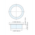 304 STAINLESS STEEL MULTI-PURPOSE GROMMET  3-15/64" DIAMETER (SATIN) - AN-DH005-HL-CN - 1
