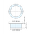304 STAINLESS STEEL MULTI-PURPOSE GROMMET 5-23/64" DIAMETER (SATIN) - AN-DH011-HL-CN - 1