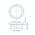 304 STAINLESS STEEL MULTI-PURPOSE GROMMET 6-11/16" DIAMETER (SATIN) - AN-DH015-HL-CN - 1
