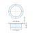 304 STAINLESS STEEL MULTI-PURPOSE GROMMET  3-15/64" DIAMETER (MIRROR) - AN-LH005-MR-CN - 1