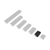 STAINLESS EDGE PULL BLACK - SN-70/BL-CN - 8