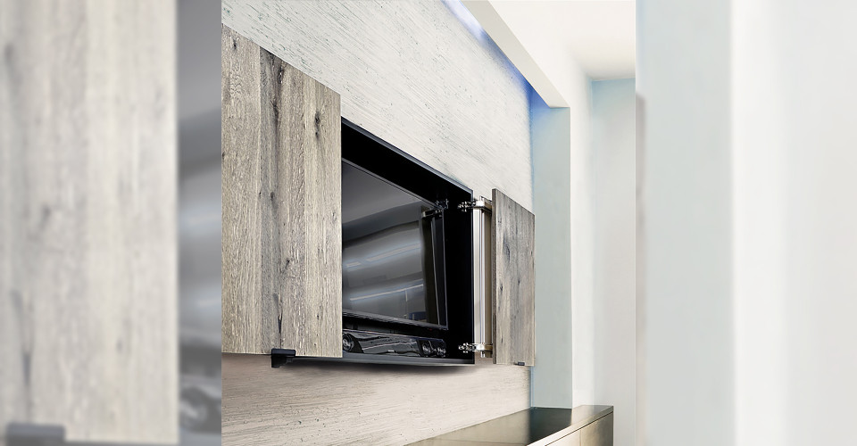 LIN-X600 & LIN-X450, Lateral Opening Door System for Cabinets