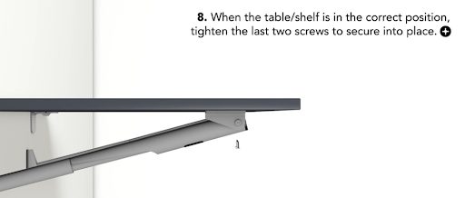 Once the screws are fully tightened, you can load the shelf.