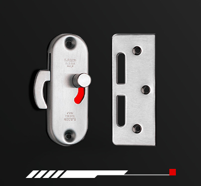 Zwei L Knob Latch Indicator for Glass Door, ZL-2402-INR-GB