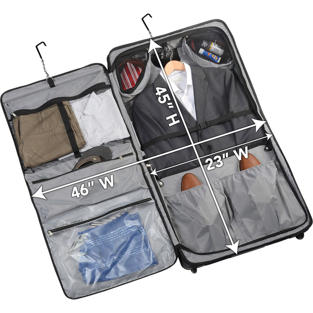 ふかぢゃ.45Elite carry wamagnablowback WallyBags | 45” Premium Rolling Garment Bag with multiple pockets