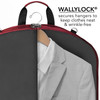 Close up of suit utilizing the WallyLock hanger clamping system Close up of suit utilizing the WallyLock hanger clamping system