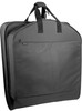 Garment bag folded in half to carry by handles