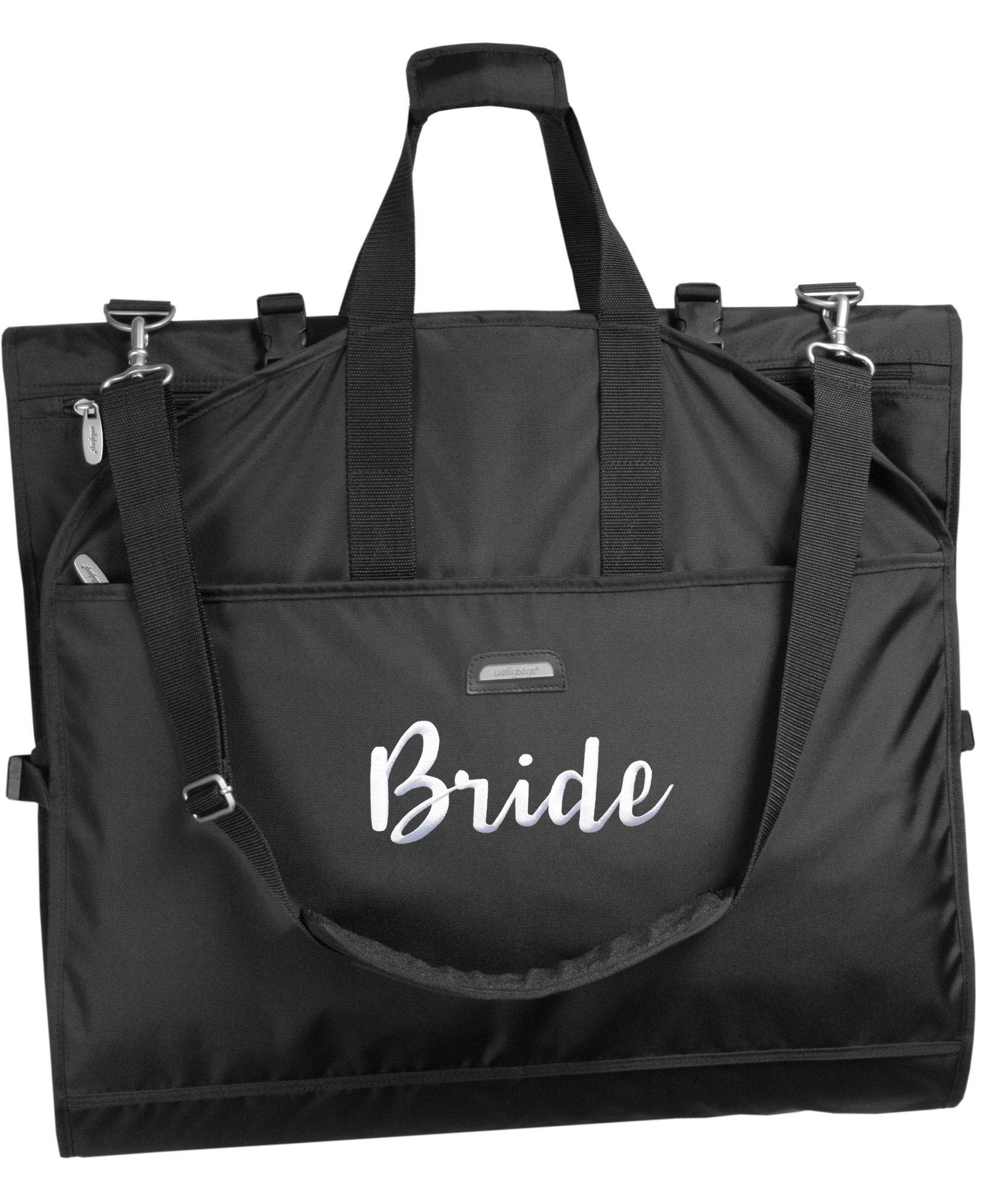 66” Premium Tri-Fold Carry-On Wedding Dress Travel Bag, Black