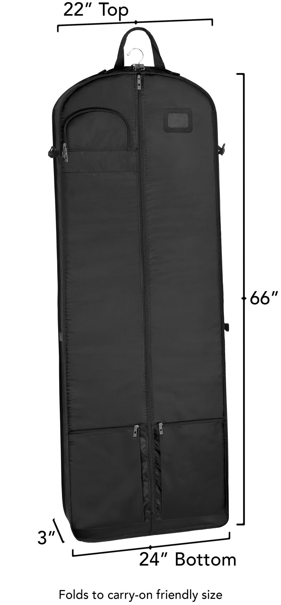WallyBags | 66” Premium Tri-Fold Carry-On Wedding Dress Travel Bag