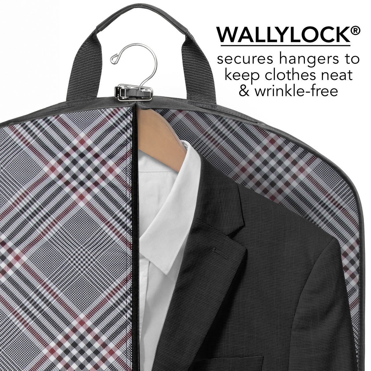WallyBags 40” Premium Travel Garment Bag with two pockets