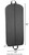 Front side of garment bag showing full length center zipper showing dimensions