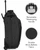 side view of the wheeled garment bag with callouts