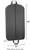 Front side of garment bag showing full length center zipper with dimensions