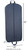 Front side of garment bag showing full length center zipper with dimensions