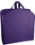 Garment bag folded in half to carry by handles.
