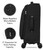 side view of 20" spinner with call outs water repellent and expansion zipper