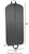 Front side of garment bag showing full length center zipper showing dimensions