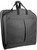 Garment bag folded in half to carry by handles.