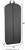 Front side of garment bag showing full length center zipper and ID window and bag dimensions