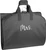 Tri-folded view of garment bag to carry by handles. 'Mrs.' embroidered in gold thread on center of bag.