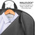 Zipper view showing side zipper with shirt on hanger