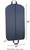 interior side of garment bag showing full length center zipper