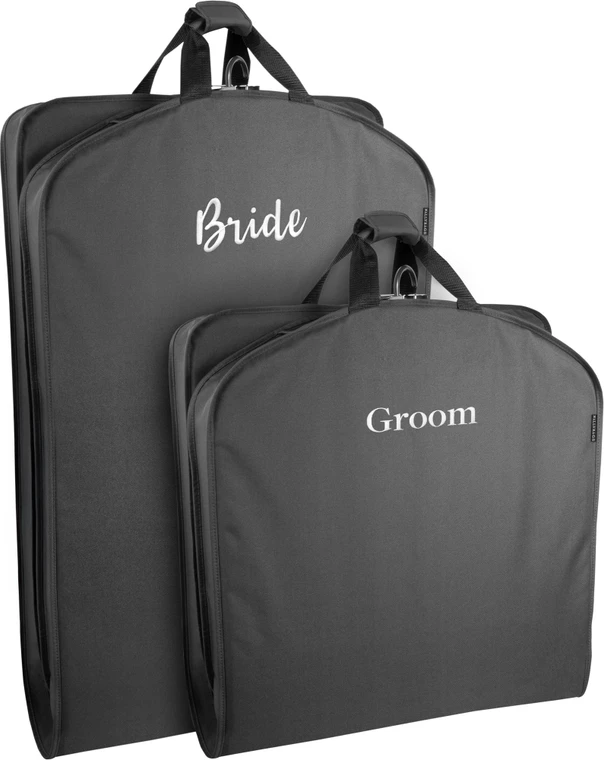 Main image of Bride and Groom garment bags. Wedding bag