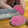 Slicing a Watermelon/Red Meat Winter Radish - (Raphanus sativus)