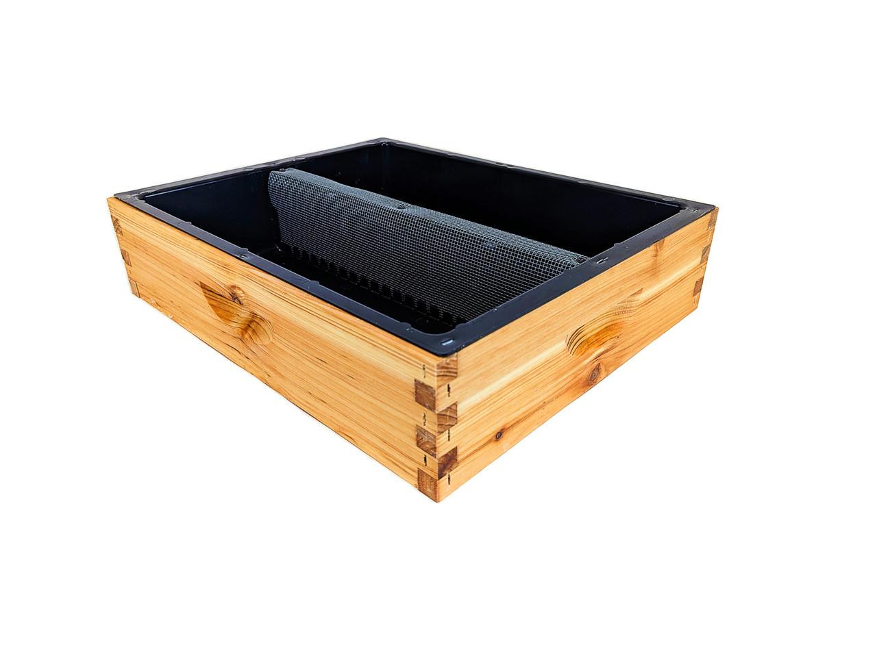 10 Frame Double Wax Dipped Hive Top Feeder with Super, Assembled
