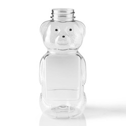 12 oz. Plastic Honey Bear Containers with Lids - CASE OF 50