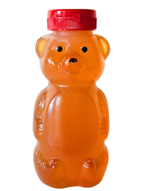 12 oz. Extra Soft Squeeze Plastic Honey Bear Containers with Lids  