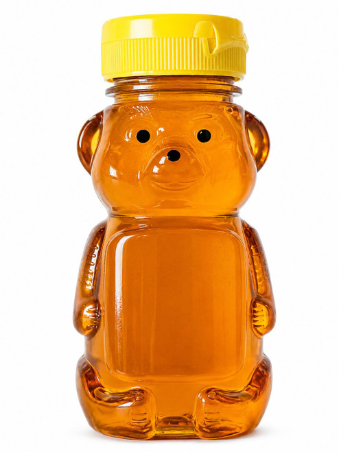 8 oz. Clear Plastic Honey Bear Containers with Lids – Case of 50  Lappe's Bee Supply